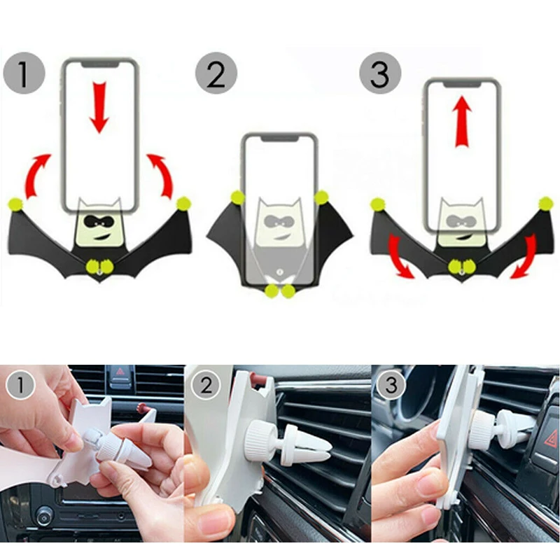 New Design Car Holder For Phone in Car Air Vent Mount Stand For iPhone 7 8 Plus XR XS Max 360 Rotation Smartphone Bracket