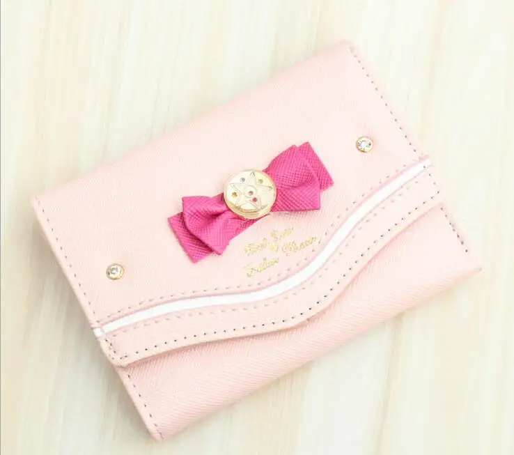 10 шт. Samantha Vega Sailor Moon Lady маленькие бумажники кошелек женский бант конфетного цвета узел из искусственной кожи для монет карта, сумка-клатч