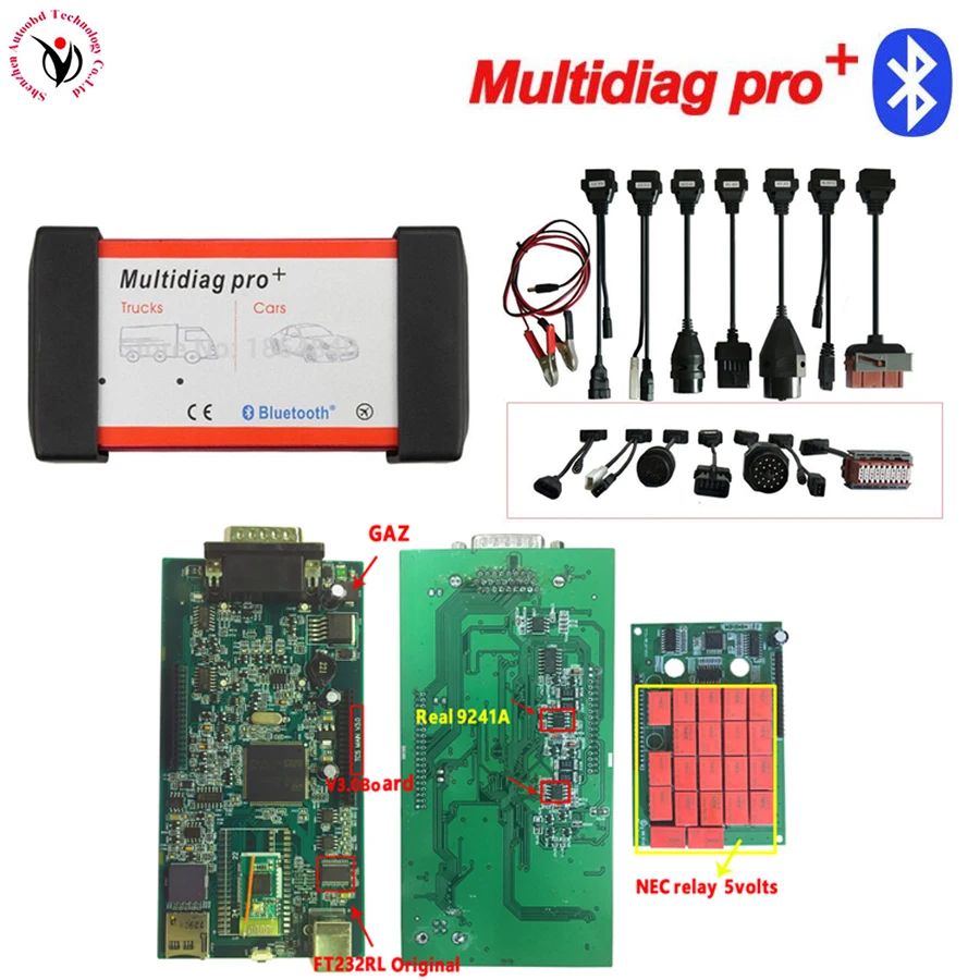 2018 Новый 2016R0! V3.0 доска Multidiag Pro + полный кабели 8 автомобилей VD TCS CDP PRO OBD2 Bluetooth автоматического сканирования грузовик диагностика оборудования