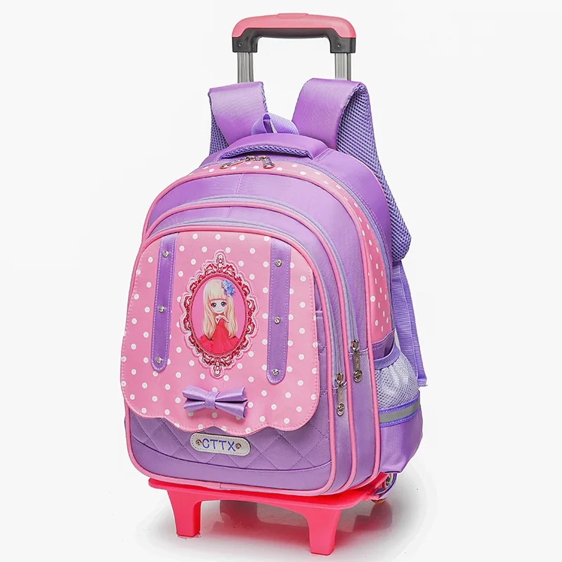

2018 Removable Children School Bags with 2/3 Wheels for Girls Trolley Backpack Kids Wheeled Bag Bookbag travel luggage Mochila