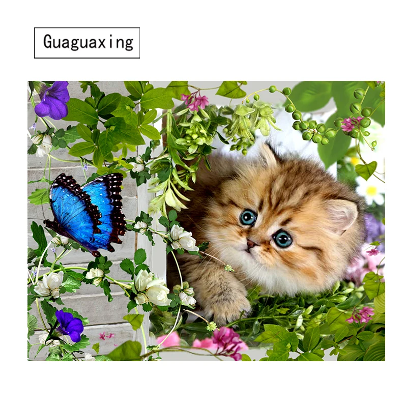 DIY 5D Diamonds Painting Cat Animal Square Full Diamond Embroidery Cross Stitch Kits Mosaic Home decor Bead Picture | Дом и сад