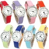 Chaoyada child Watches Girl Leather Strap Learn Time Kids Watch Students Quartz Wristwatch Casual Fashion Children's Gifts 3