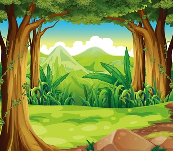 

HUAYI Art fabric Cartoon Forest Backdrop Customized Photography Newborn For Studios Drop D-7397