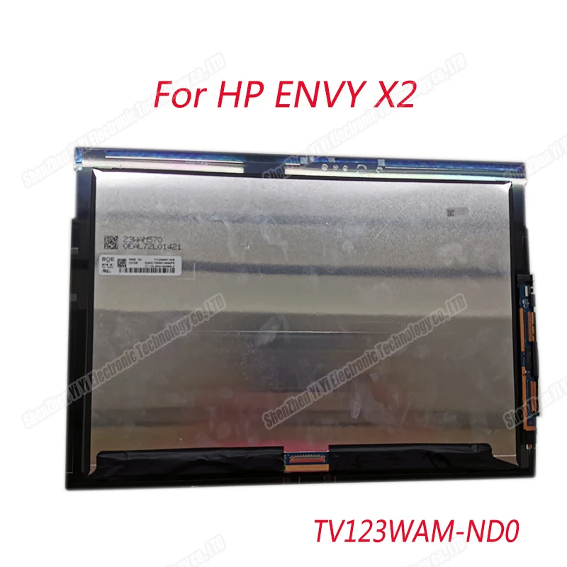 

12.3''Lcd SCREEN for HP Envy X2 Lcd Screen TV123WAM-ND0 with Touch Digitizer matrix 1920*1280 EDP 40pins