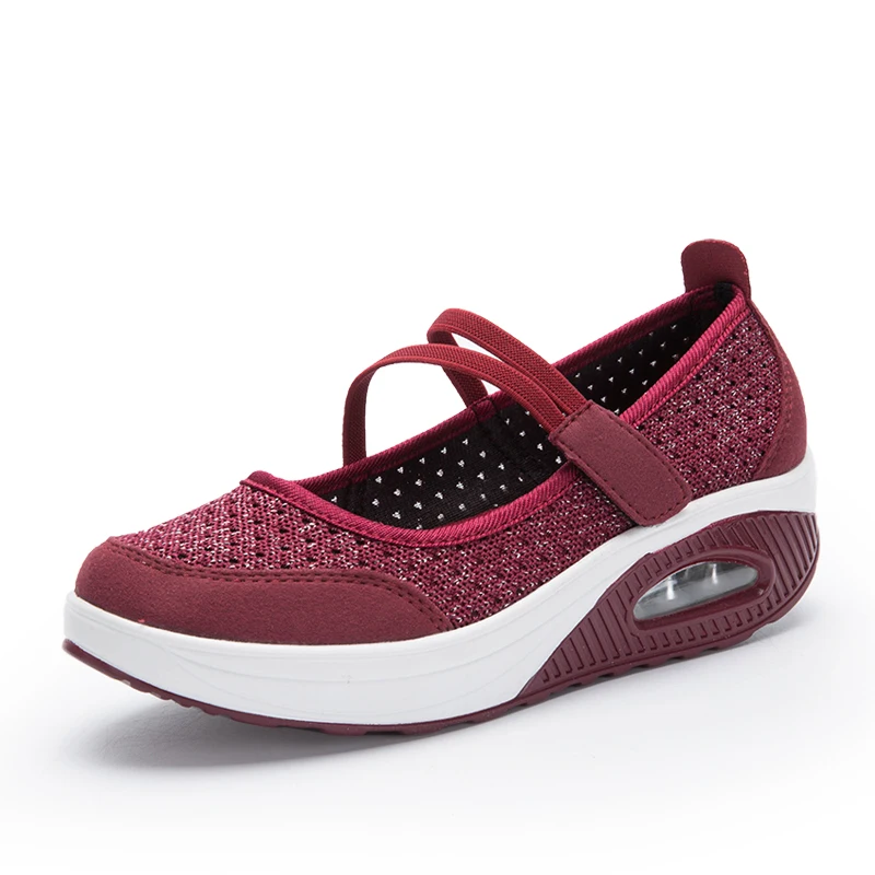 

Nurse Work Shoes Women Mesh Air Cushion Shake Thick Bottom Summer Soft Casual Deodorant Hollow Pharmacy Hospital Female footwear