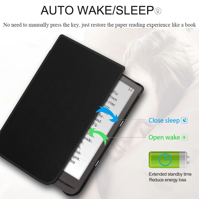 Чехол AROITA для 7,8 дюймов PocketBook 740 InkPad 3 E-reader, легкий Магнитный защитный чехол из искусственной кожи с функцией автоматического сна/пробуждения