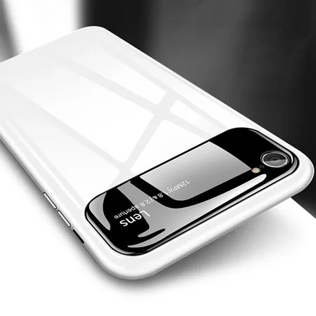 Блестящий глянцевый чехол из поликарбоната для iPhone 11 Pro 7 8 Plus X XR XS Max на APPLE i Phone 6S Желтый чехол для телефона противоударный чехол - Цвет: White Glass Head Cas