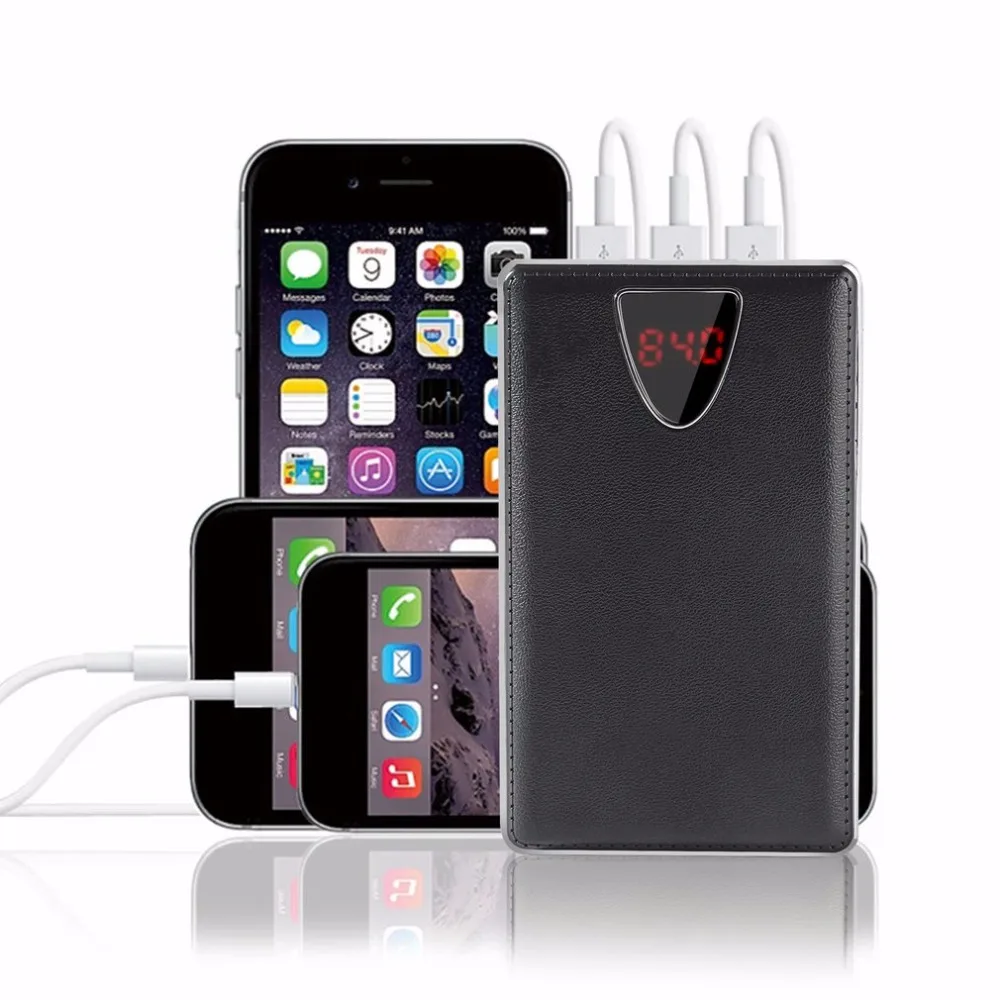 imágenes para 8000 mAh Portable Power Bank Batería 2 Luces LED 3 USB Pantalla LCD Ultra Delgado Cargador Rápido Para Móviles Universales teléfono imágenes para 8000 mAh Portable Power Bank Batería 2 Luces LED 3 USB Pantalla LCD Ultra Delgado Cargador Rápido Para Móviles Universales teléfono