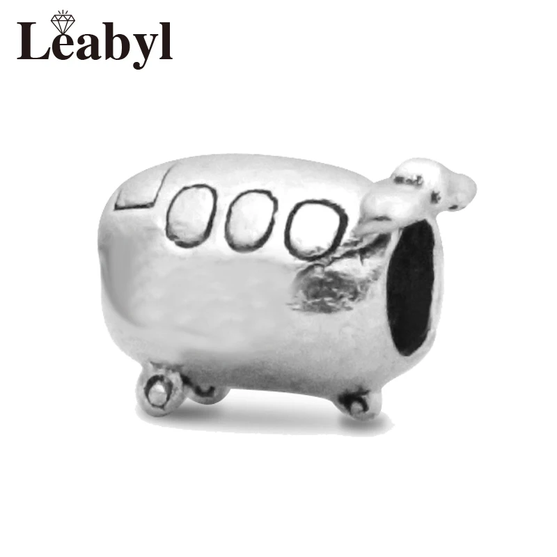 4 Pcs/Lot Big Hole Plane Style Charms for Bracelet Jewelry Making Fashion Women Children Jewery Accessories | Украшения и