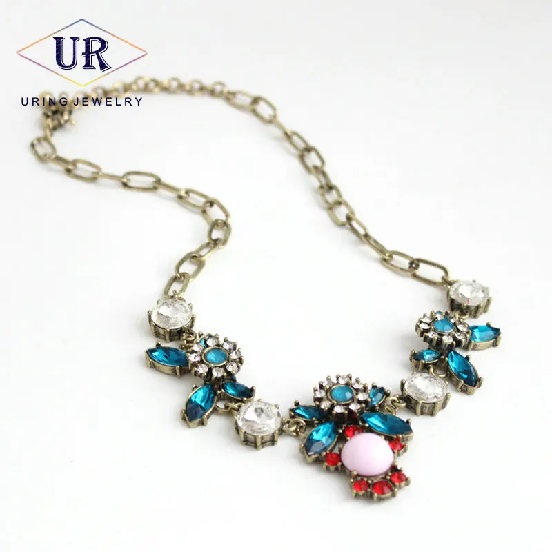 

Boho Flower Necklace Crystal Fashion Jewelry 2018 Gift KA327