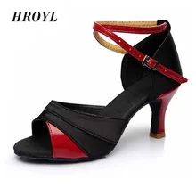 Новые Бальные танго атласные женские брендовые танцевальные латинские туфли для девочек женские 5 см и 7 см 3 цвета танцевальные туфли