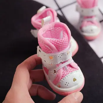 

4pcs/Set Pet Dog New Style Breathable Mesh Shoes Summer Non-slip Shoes For Small Dogs PS714