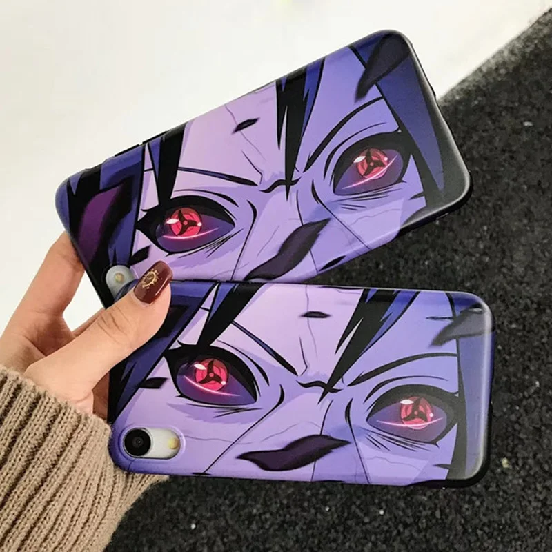 

Anime Uchiha Itachi Sharingan Soft Case for Coque iPhone 6 6s 6plus 7 8 Plus Cases IMD TPU Silicone Funda for iPhone X XS MAX XR