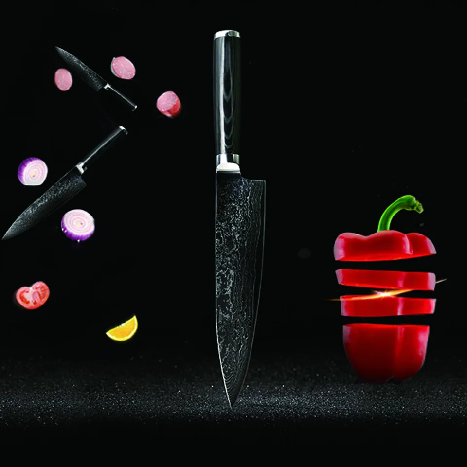 FINDKING Mikata ручка дамасский нож 8 дюймов Нож шеф повара 71 слоев Дамасская сталь кухонные ножи кухонная утварь