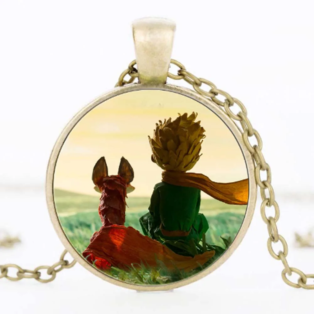 

New The Little Prince Pendant Neckalce for Women/ Men The Little Prince Jewelry Gifts For Children Glass Dome Necklace