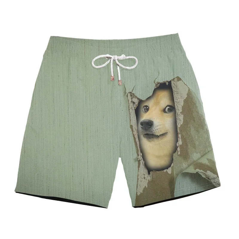 EAnvog Мужская 3D печать доска быстросохнущая Летняя Повседневная Свободная резинка галстук пляжные шорты