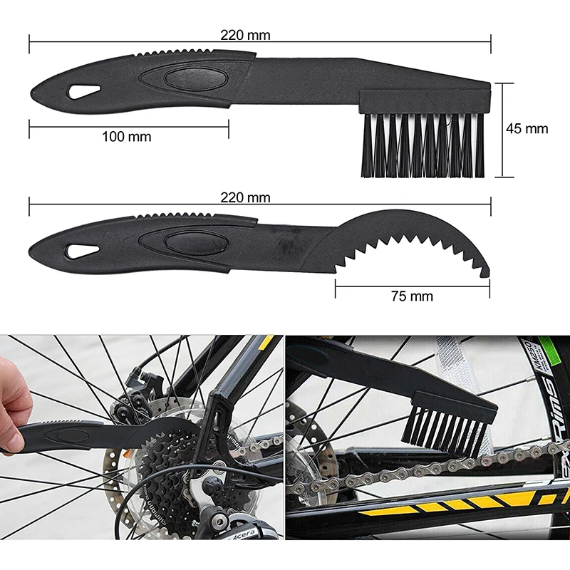 Perfect Bicycle Chain Cleaner Scrubber Brushes Mountain Bike Wash Tool Set Cycling Cleaning Kit Bicycle Repair Tools Bicycle Accessories 11