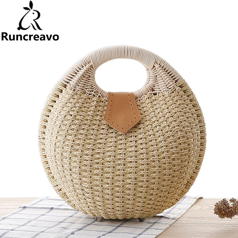 

Summer Crossbody Bags For Women 2018 Luxury Handbags Women Bags Designer Famous Brand Ladies Rattan Beach Bag Wicker Straw Bag