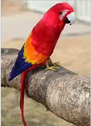 Новый Моделирование попугай модель пены и меха Красный попугай птица игрушка в подарок около 42 см 3019