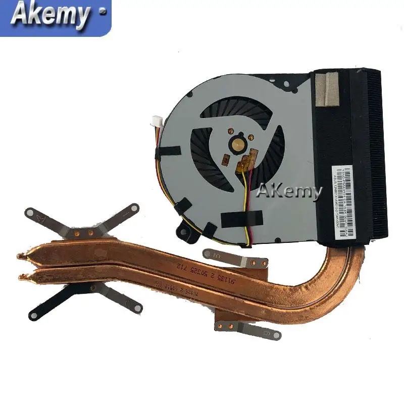 Akemy جديد 13NB01X1AM0101-147E ل ASUS X750J X750JN X750JB Heatsinki مع مروحة وحدة المعالجة المركزية مروحة تبريد غرفة تبريد الحرارة بالوعة برودة