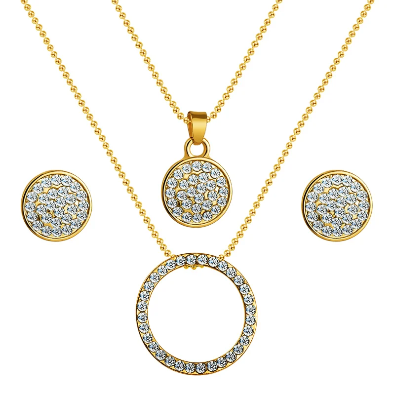 Женский комплект украшений из колье и серёг с австрийским кристаллом|jewelry bear|jewelry