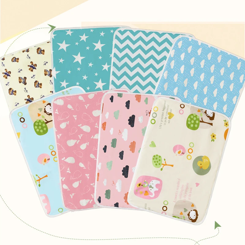 Baby Diaper Changing Pad Newborn Travel Nappy Mattress Waterproof Breathable Cotton Changing Table Floor Play Mat Covers 30