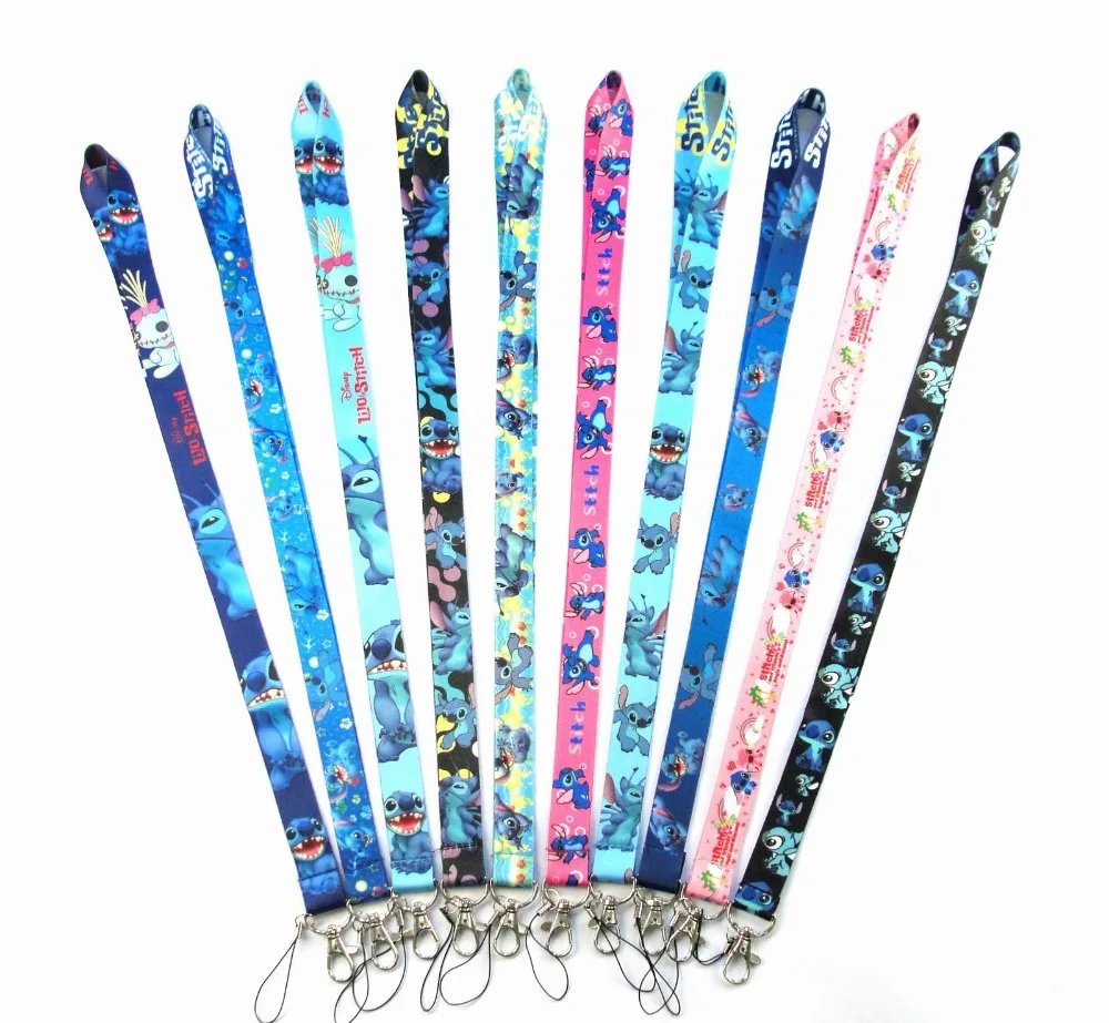 

Lilo & Stitch Anime Peripheral Lanyard Key ID Gym Mobile Phone USB Badge Holder DIY Hang Rope