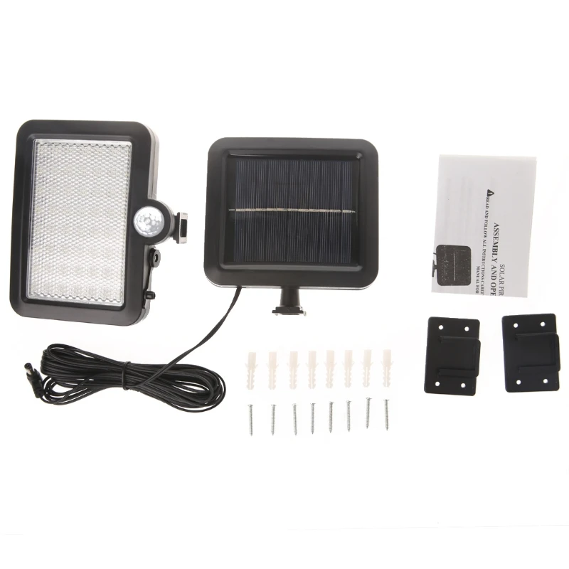 

56 LED Solar Powered PIR Motion Sensor Light Security Flood Outdoor Garden Lamp