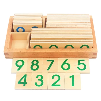 

Children Wooden Montessori Number Digital 1-9000 Cards Toys For Students Learning Small Size Educational Early Educational Toys