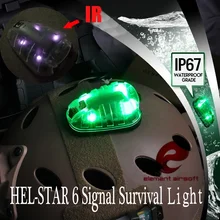 Element Airsoft HEL-STAR 6 стробоскопический светильник IR красный зеленый сигнальный светильник безопасность выживания лампа Softair Тактический шлем светильник s EX433