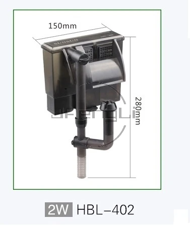SUNSUN фильтр подвесной внешний 3 в 1 HBL фильтр водный водопад с насосом оборудование кислородный насос водные черепахи аквариумные рыбки - Цвет: HBL 402