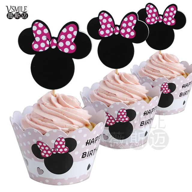 24 Uds Envoltorios De Cupcake De Minnie Mouse Rosa Batman Y Robin Para Ninos Evento Boda Cumpleanos Decoracion De Pastel De Fiesta Mouse Batman Mouse Mousemouse Pink Aliexpress