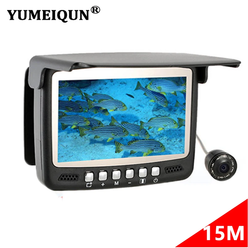 Подводный рыболокатор YUMEIQUN 15M 1000TVL видеокамера для рыбалки монитор 4 3 дюйма