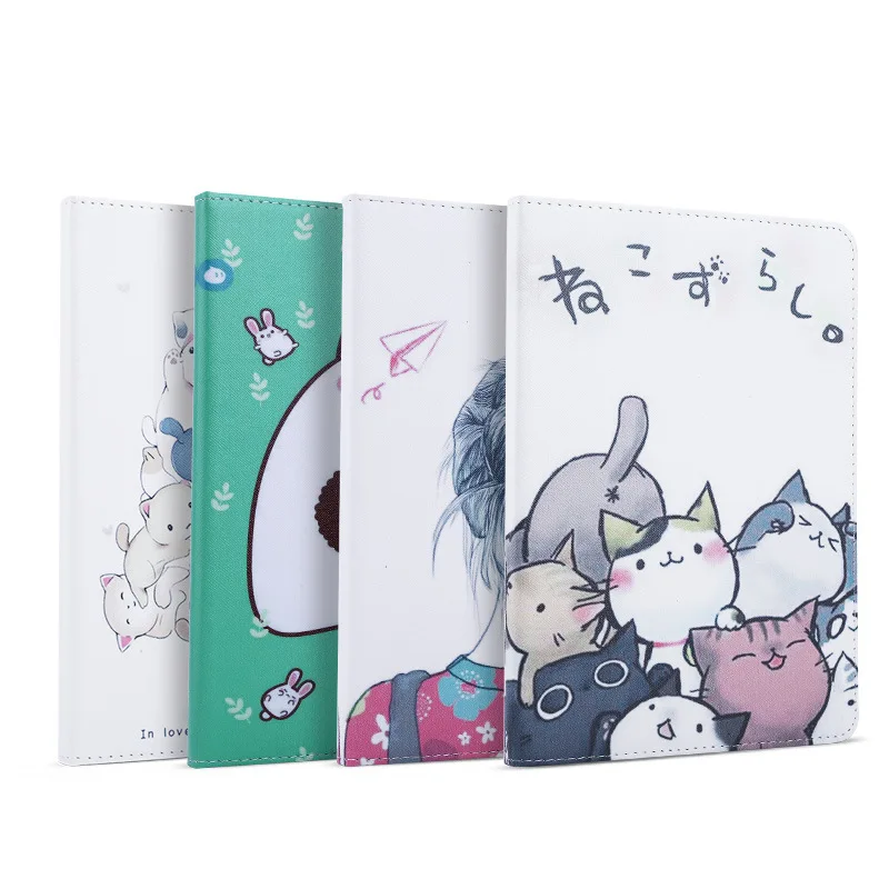 Милая кошка кролик мультфильм чехол для Ipad 2017 2018 Air 1 2 pu кожаный защитный с