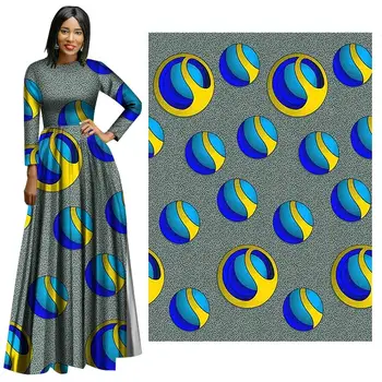 

blue drop planet African national style printing and dyeing wax cotton printed fabric WAX 266 african wax fabric tecido Batik