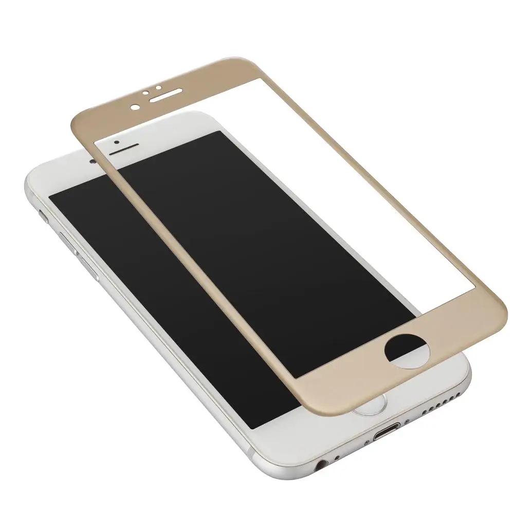iPhone 6 Screen Protector, 2.5D Round Edge 0.19mm 3D 9H Hardness Anti-scratch Ultra-thin Full Screen Premium Full Screen Coverage Tempered Glass Screen Protector for iPhone 6/6s 4.7 Gold