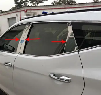 

High quality stainless steel window trim cover(a Set of 6pcs) For 2013 2014 2015 2016 2017 Hyundai Santa Fe ix45