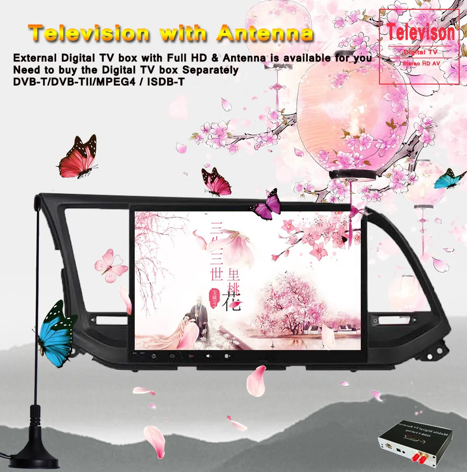 Best IPS HD 1024*600 touch screen px5 android 9.0 4gb ram car radio audio pc tablet tape recorder for HYUNDAI ELANTRA 2016 dab dvr bt 4