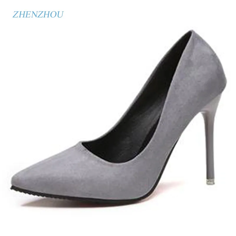 

zhenzhou2017spring and autumn women's new fashion trend leadership High heels and spiresSexy shallow mouthexemption from postage