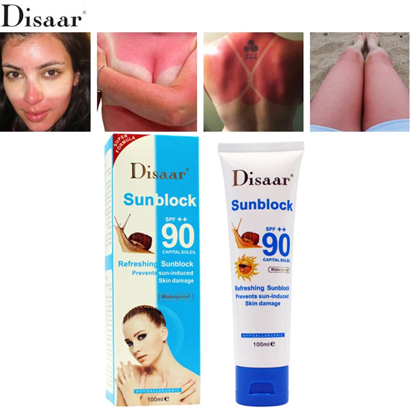 

DISAAR Sunscreen Cream SPF 90++ Waterproof UVA UVB Radiation Sunblock Foundation Whitening Cream Isolation Facial Sunscreen 100g