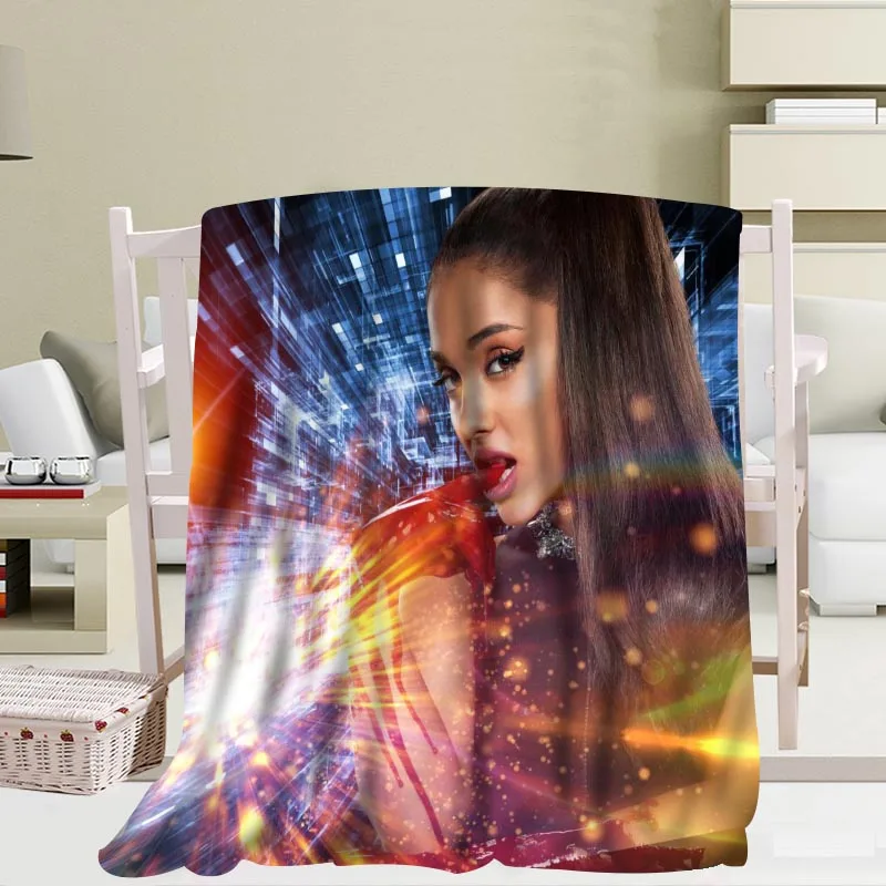 Изготовленные на заказ одеяла из фланелевой ткани Ariana Grande 56x80 дюймов 50X60 дюймов 40X50 дюймов диван-кровать плед для детей и взрослых теплое одеяло - Цвет: Blanket