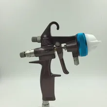 SAT1202 домашний Краскораспылитель порошковый Краскораспылитель высокого давления с двойным соплом распылитель для краски зеркальный хромированный распылитель