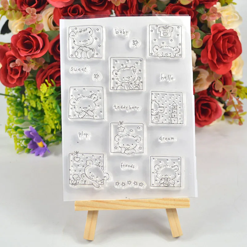 

Bear's life Transparent clear stamp for DIY Scrapbooking Card hand making/photo Album decoration