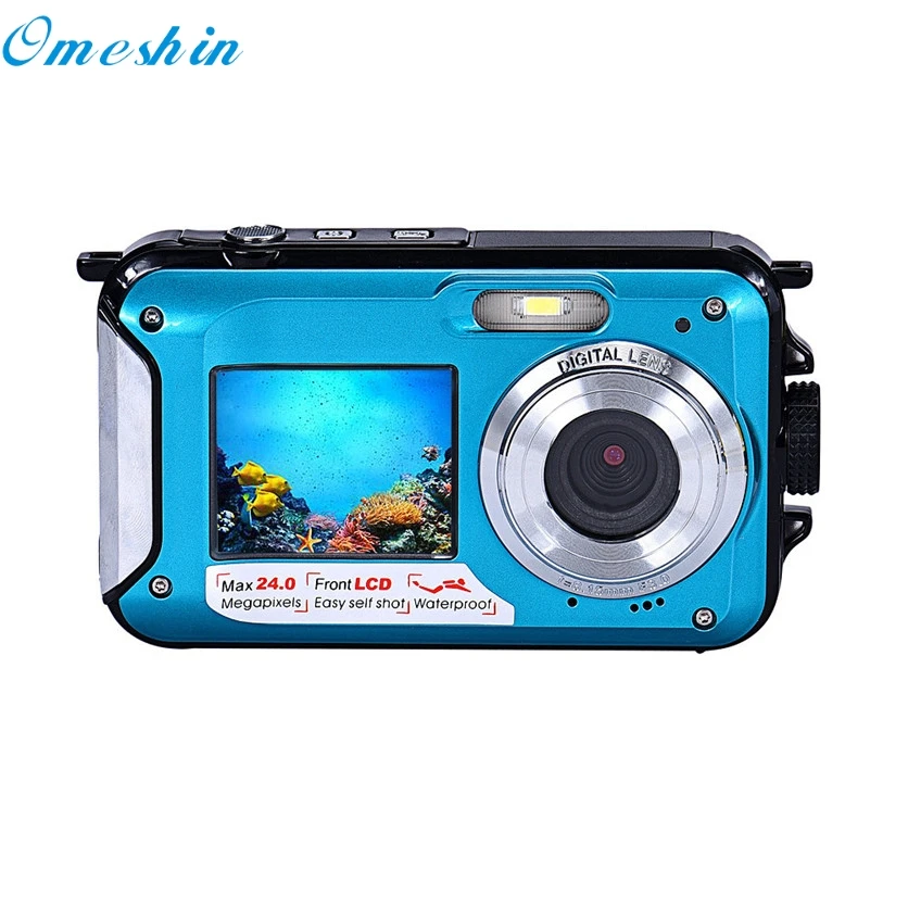 

OMESHIN Factory Price Double Screen Waterproof Camera 24MP 16x Digital Zoom Dive Camera May23 Drop Shipping