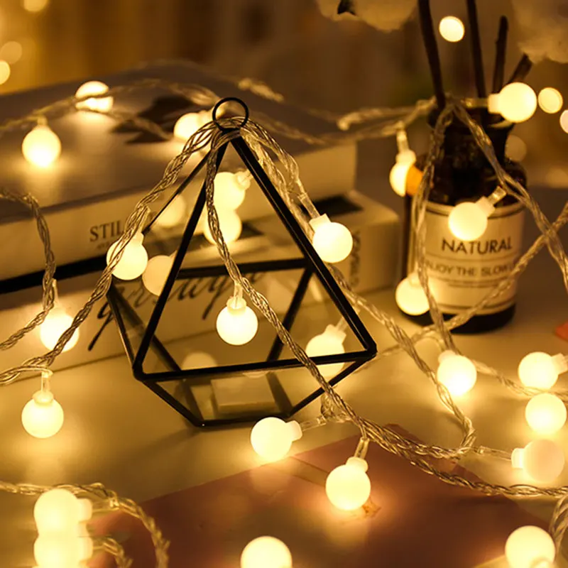 

Ball LED String Lighting 3M 6M AA Battery USB Lamp Bulb Waterproof Outdoor Wedding Birthday Party Christmas Tree Decorations