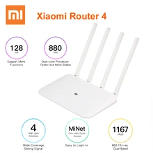 Xiaomi Mi Wi-Fi роутер 4 Wi-Fi повторитель 1167 Мбит/с двухдиапазонный двухъядерный 2,4G 5 ГГц 802.11ac четыре антенны приложение управление беспроводные роутеры