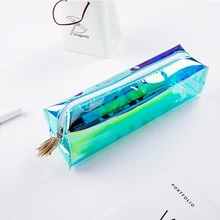 "Лазер" красивая ручка карандаш сумка Канцелярский мешок чехол пластиковый большой карман на молнии канцелярский подарок для студента