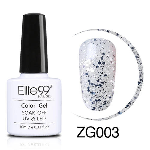 Elite99 10 мл жемчужный Блестящий Гель-лак для ногтей впитывающийся лак для ногтей требуется база Светодиодная лампа верхнее покрытие Полупостоянный гель лак - Цвет: ZG003