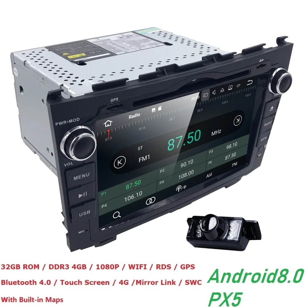 Hizpo Android 8,0 8 дюймов Восьмиядерный автомобильный dvd видео gps для Honda CRV 2006-2011 емкостный экран 1024*600+ 4G wifi+ 4GRAM+ 32GROM