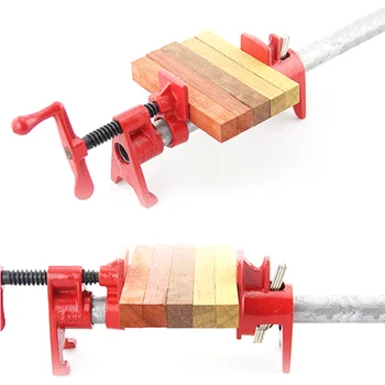 

3/4 inch Heavy Duty Pipe Clamp Woodworking Wood Gluing H-style Cast Iron Pipe Clamp Hand Tool Fixture Carpenter Woodworking Tool